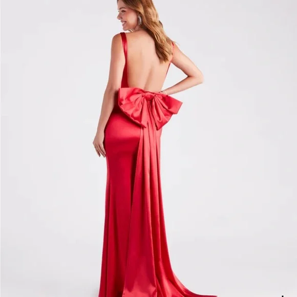 windsor red satin dress Red Satin Dresses For Women